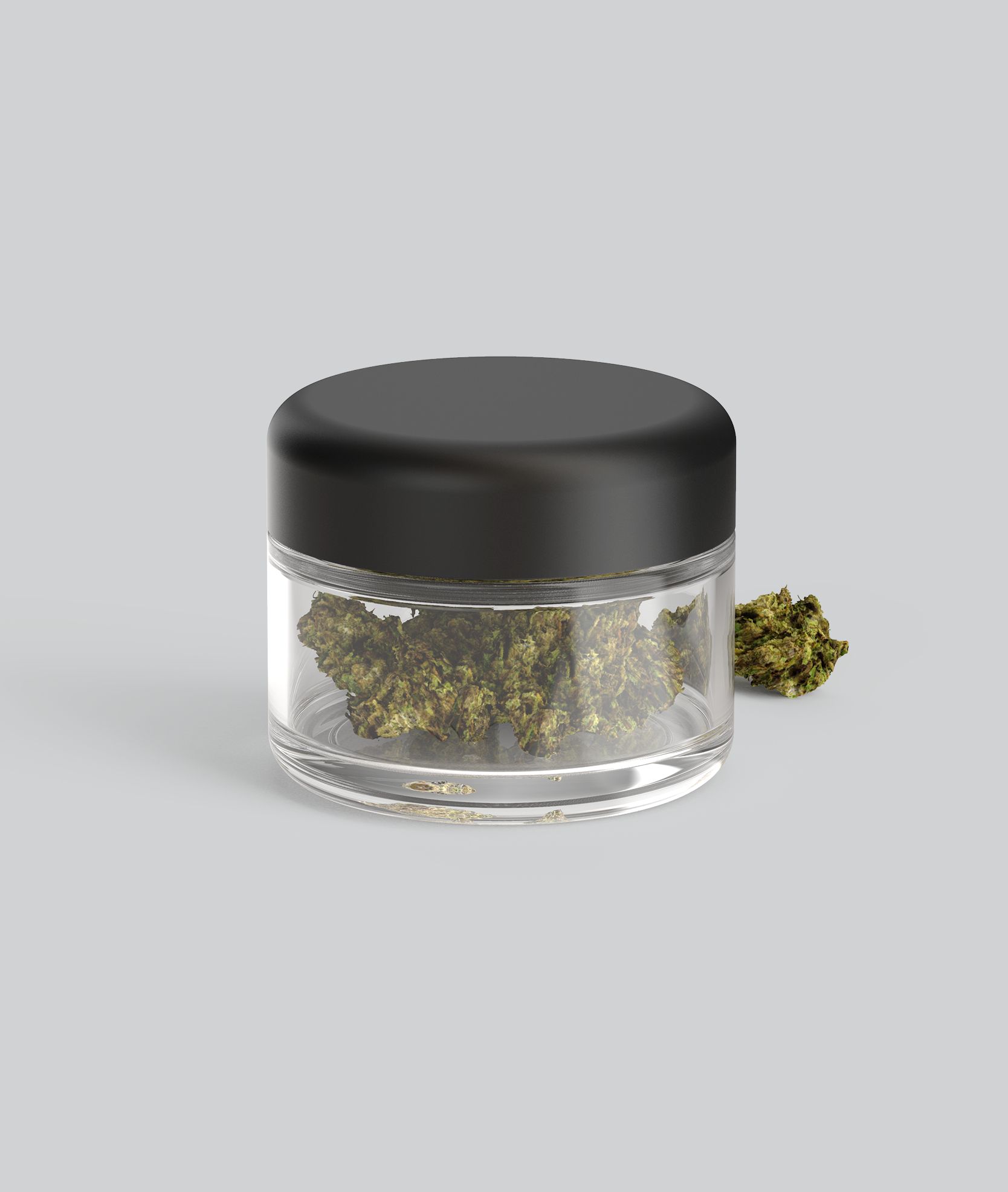 Pollen Gear LoPro Wide Mouth Straight Sided Clear Glass Jars