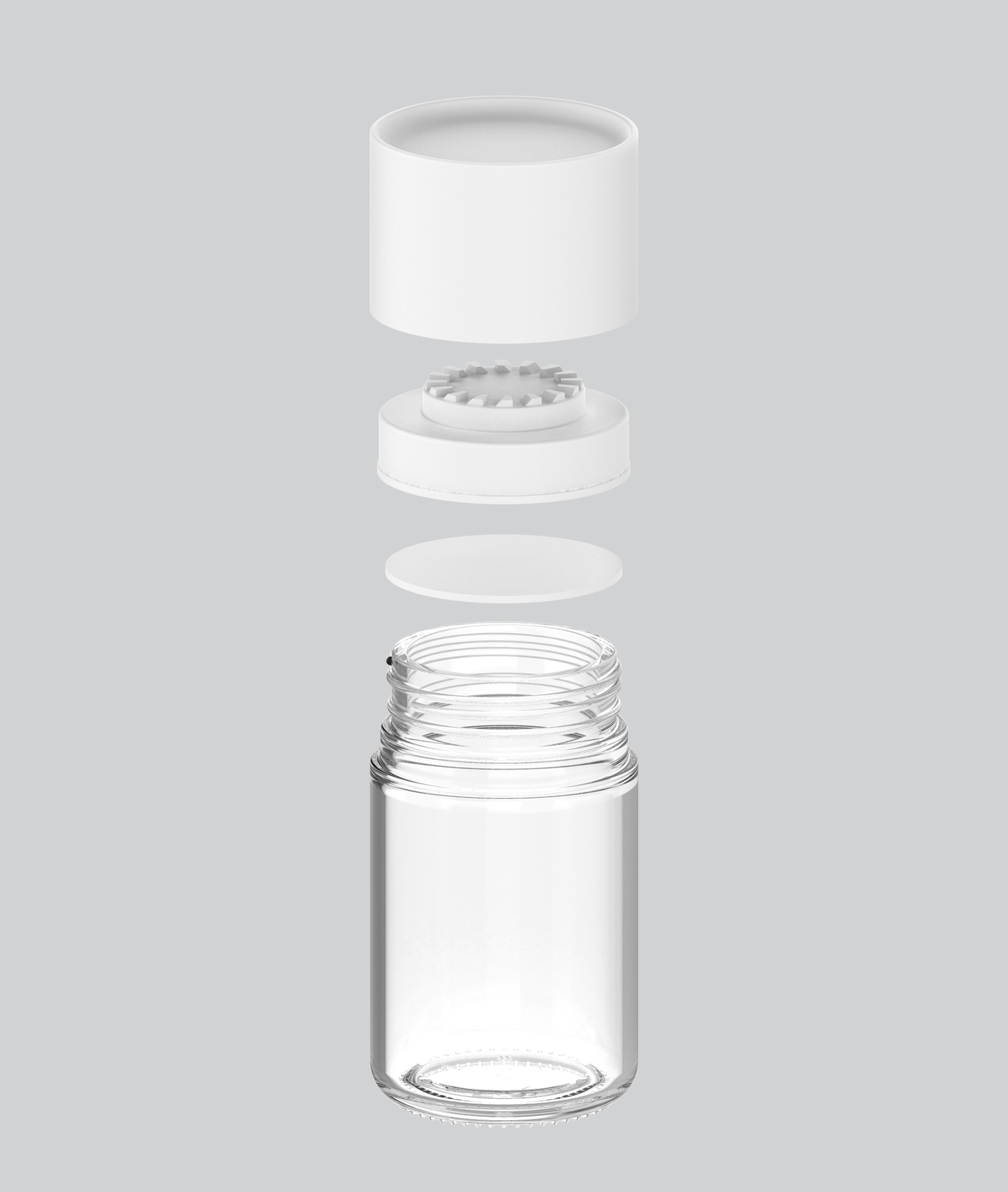 Pollen Gear LoPro Wide Mouth Straight Sided Clear Glass Jars